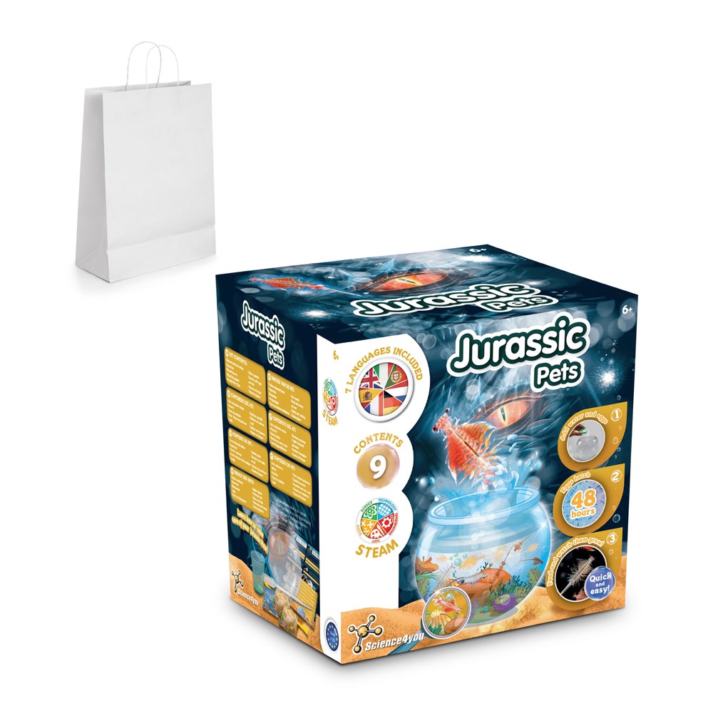 Jurassic Pets Kit III. Juego educativo suministrado con una bolsa de regalo de papel kraft (90 g/m²)