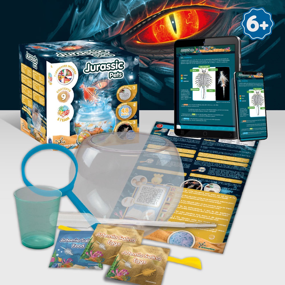 Jurassic Pets Kit III. Juego educativo suministrado con una bolsa de regalo de papel kraft (90 g/m²)