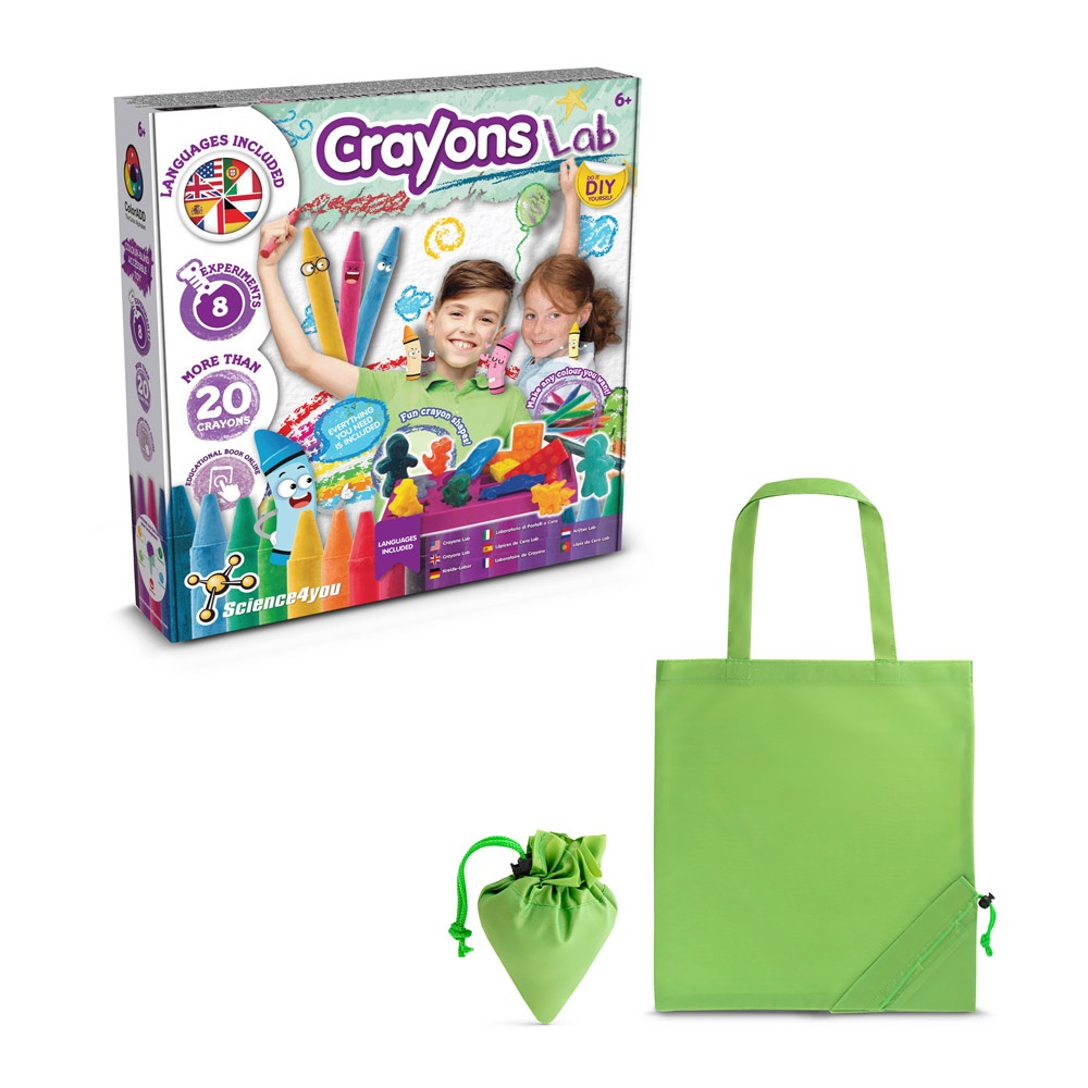 Crayon Factory Kit II. Juego educativo suministrado con una bolsa de regalo plegable de 190T