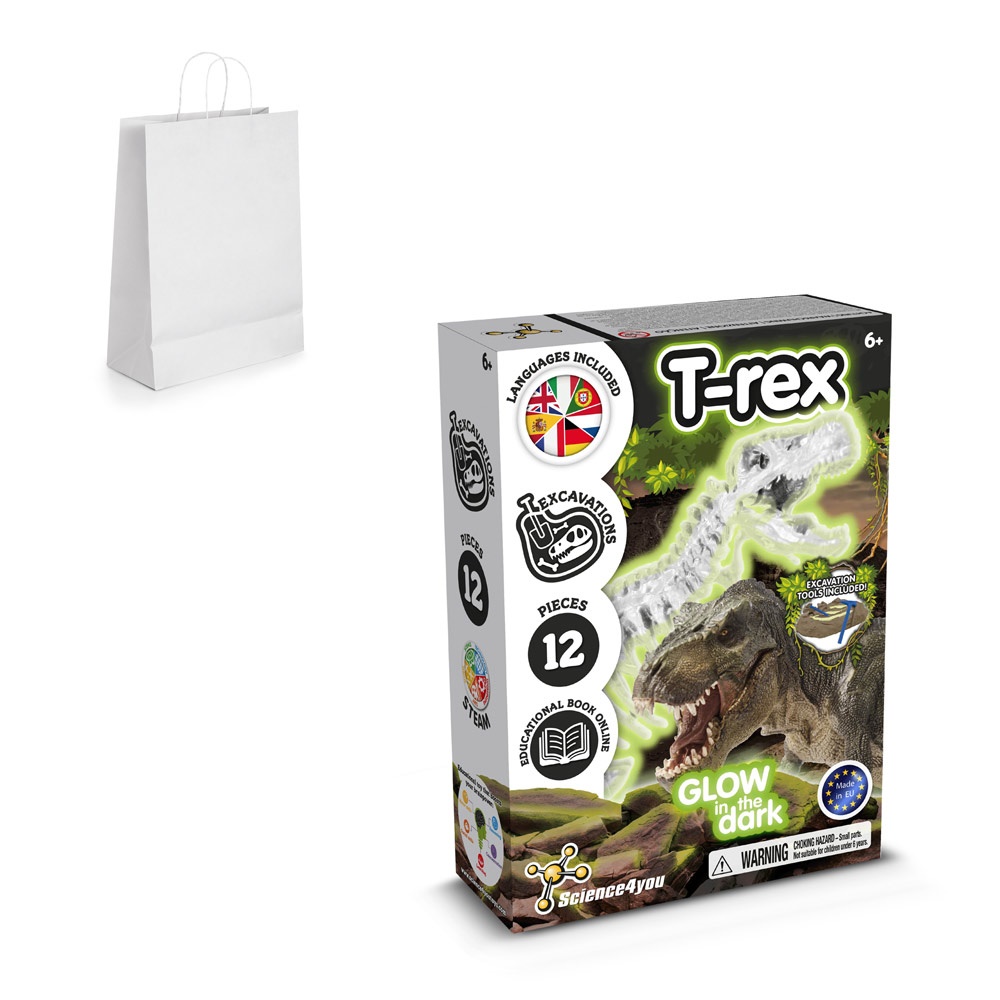Fossil Excavation Kit II. Juego educativo suministrado con una bolsa de regalo de papel kraft (90 g/m²)
