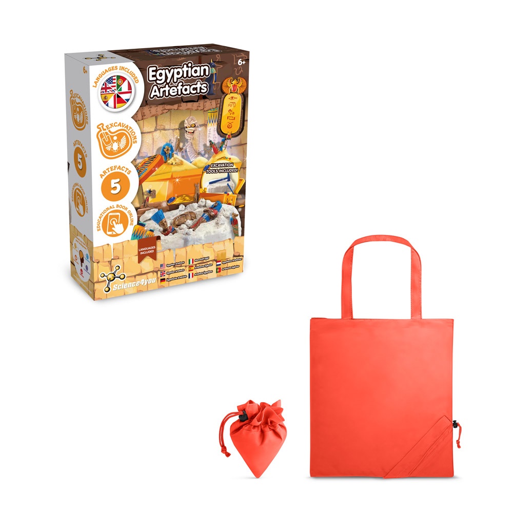 Ancient Egypt Excavation Kit V. Juego educativo suministrado con una bolsa de regalo plegable de 190T