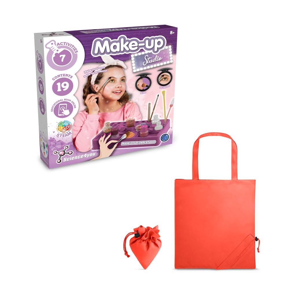 Makeup Studio Kit II. Kit educativo suministrado con una bolsa de regalo plegable de 190T