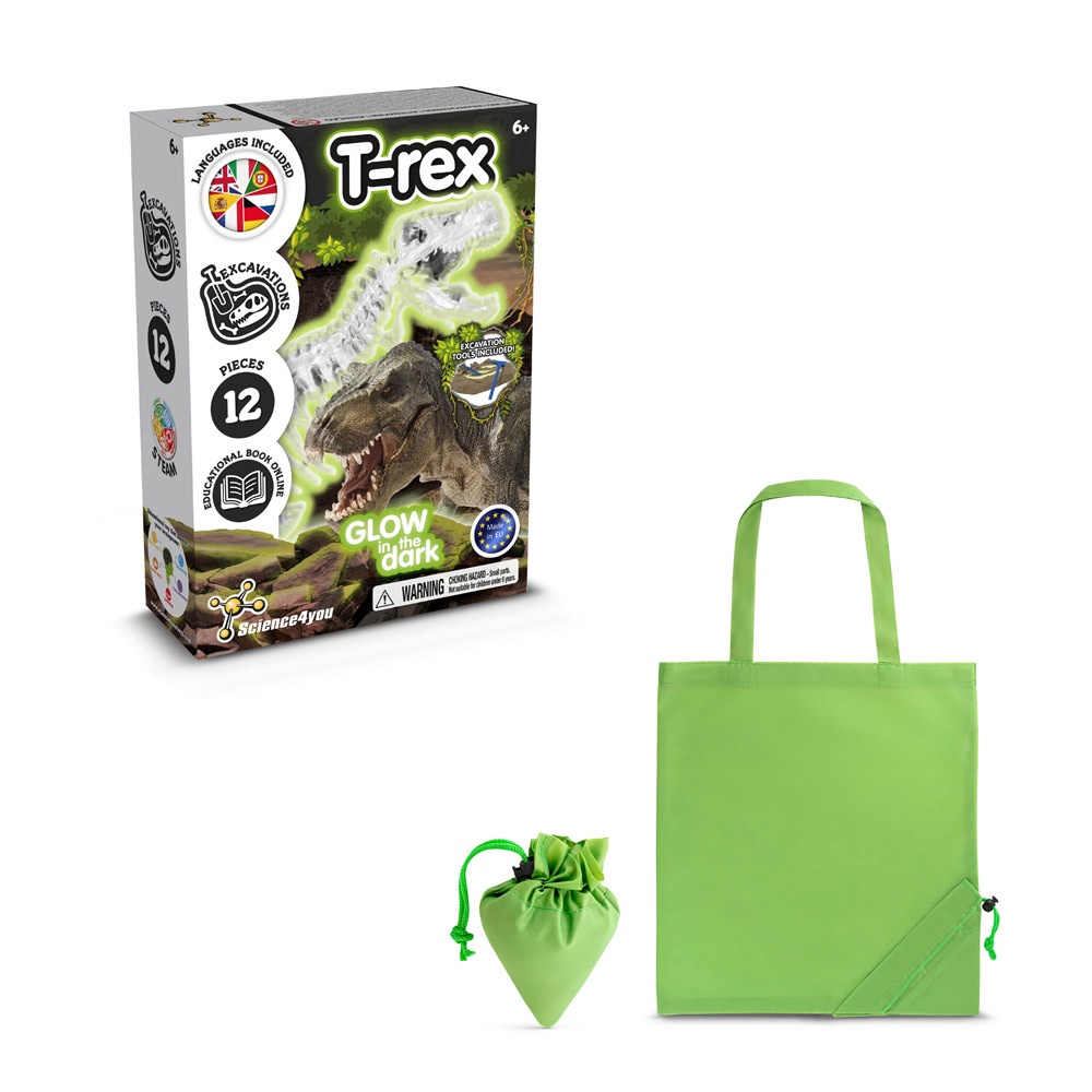 Fossil Excavation Kit V. Juego educativo suministrado con una bolsa de regalo plegable de 190T