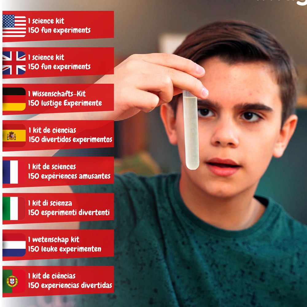 6 in 1 Super Science Kit III. Kit educativo suministrado con una bolsa de regalo de papel kraft (115 g/m²)