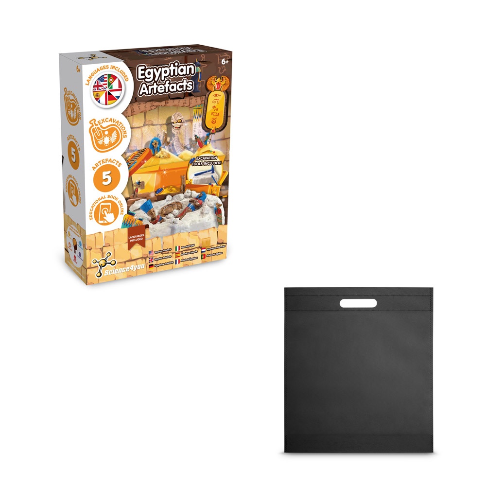 Ancient Egypt Excavation Kit IV. Juego educativo suministrado con una bolsa de regalo de non woven (80 g/m²)