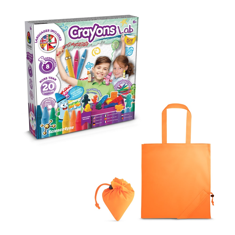 Crayon Factory Kit II. Juego educativo suministrado con una bolsa de regalo plegable de 190T
