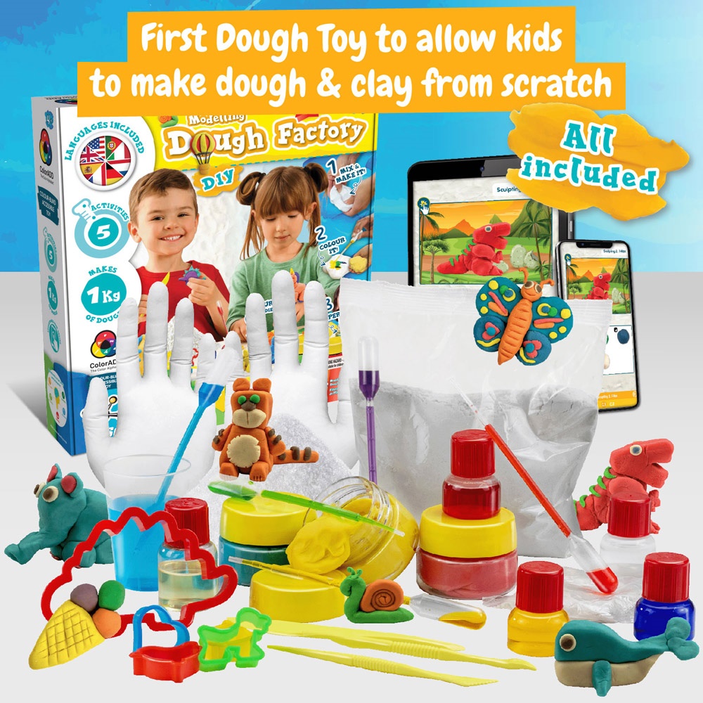 Modeling Dough Factory Kit III. Juego educativo suministrado con una bolsa de regalo de papel kraft (100 g/m²)