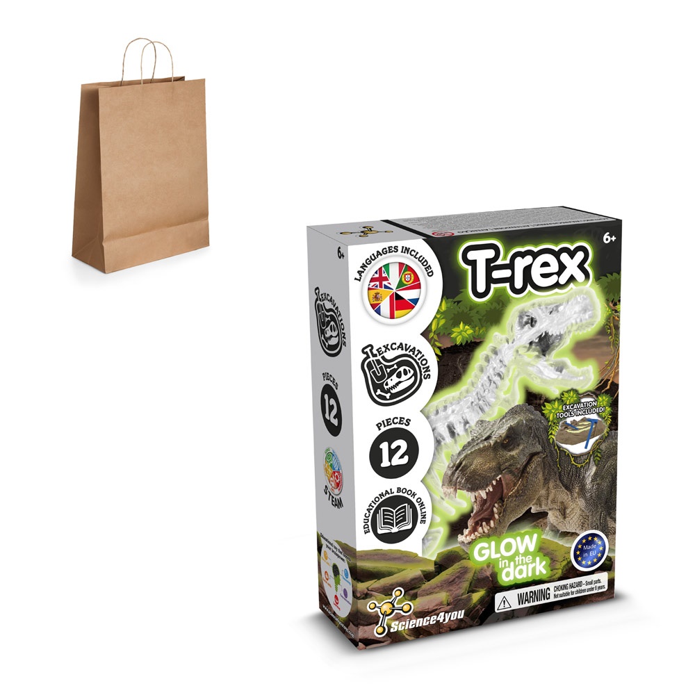 Fossil Excavation Kit III. Juego educativo suministrado con una bolsa de regalo de papel kraft (115 g/m²)
