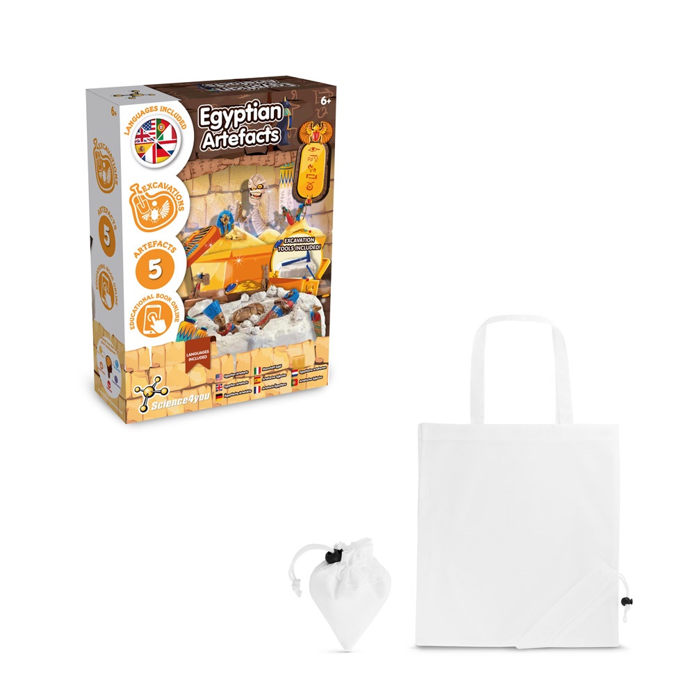 Ancient Egypt Excavation Kit V. Juego educativo suministrado con una bolsa de regalo plegable de 190T