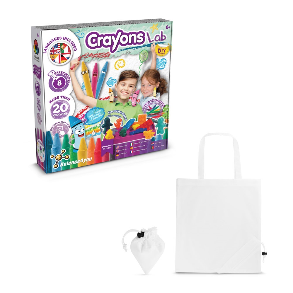 Crayon Factory Kit II. Juego educativo suministrado con una bolsa de regalo plegable de 190T