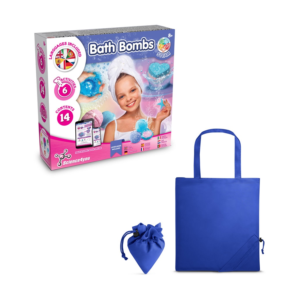 Bath Bombs Kit V. Juguete educativo suministrado con una bolsa de regalo plegable de 190T