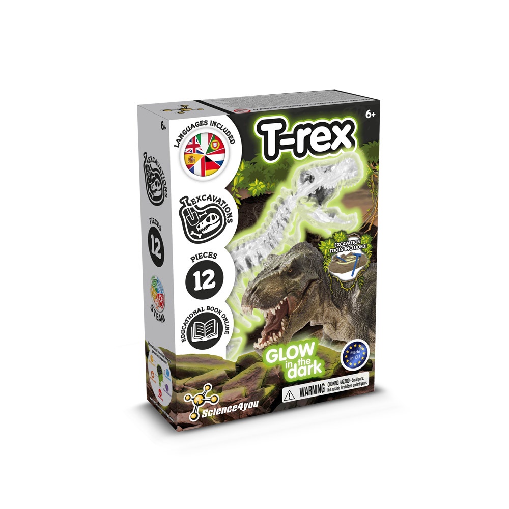 Fossil Excavation Kit V. Juego educativo suministrado con una bolsa de regalo plegable de 190T