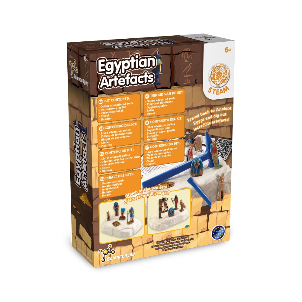 Ancient Egypt Excavation Kit V. Juego educativo suministrado con una bolsa de regalo plegable de 190T