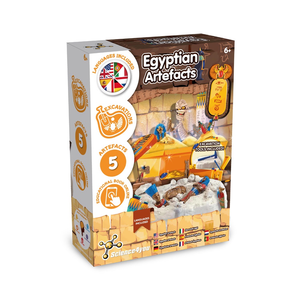 Ancient Egypt Excavation Kit V. Juego educativo suministrado con una bolsa de regalo plegable de 190T