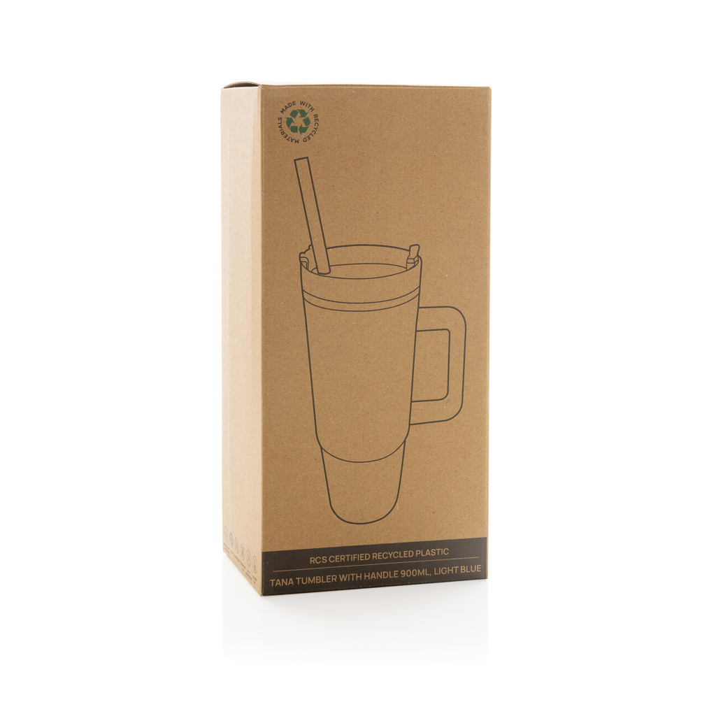 Vaso Tana RCS plástico reciclado con asa 900ML
