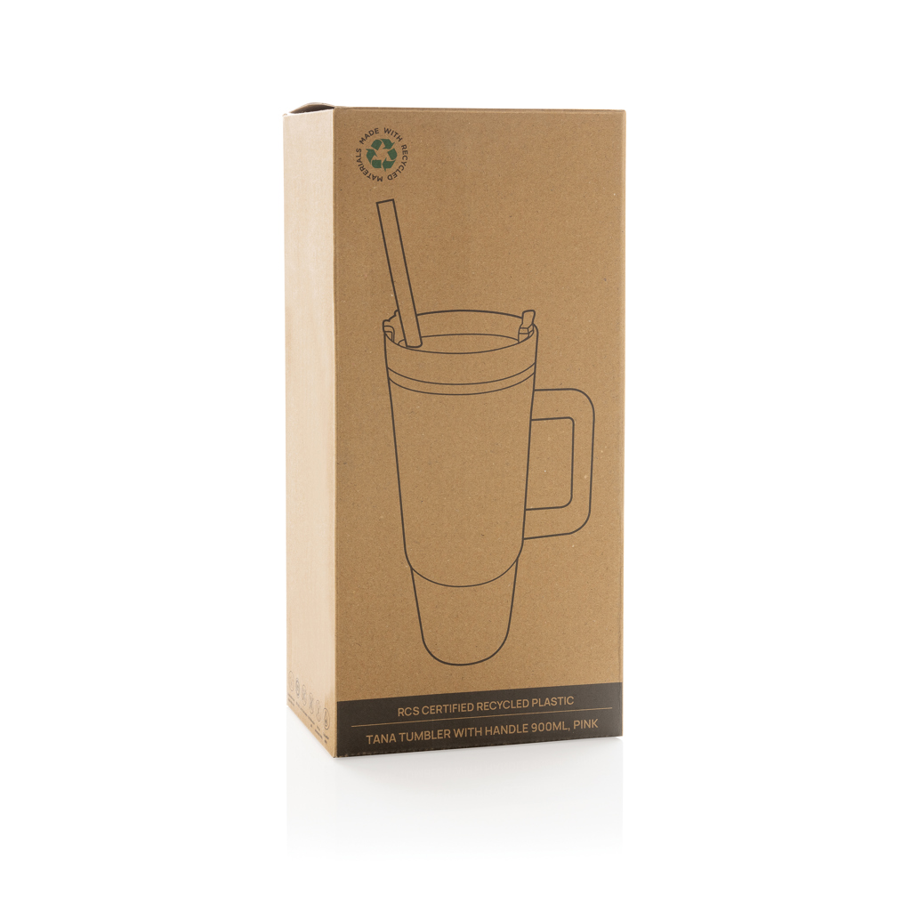 Vaso Tana RCS plástico reciclado con asa 900ML
