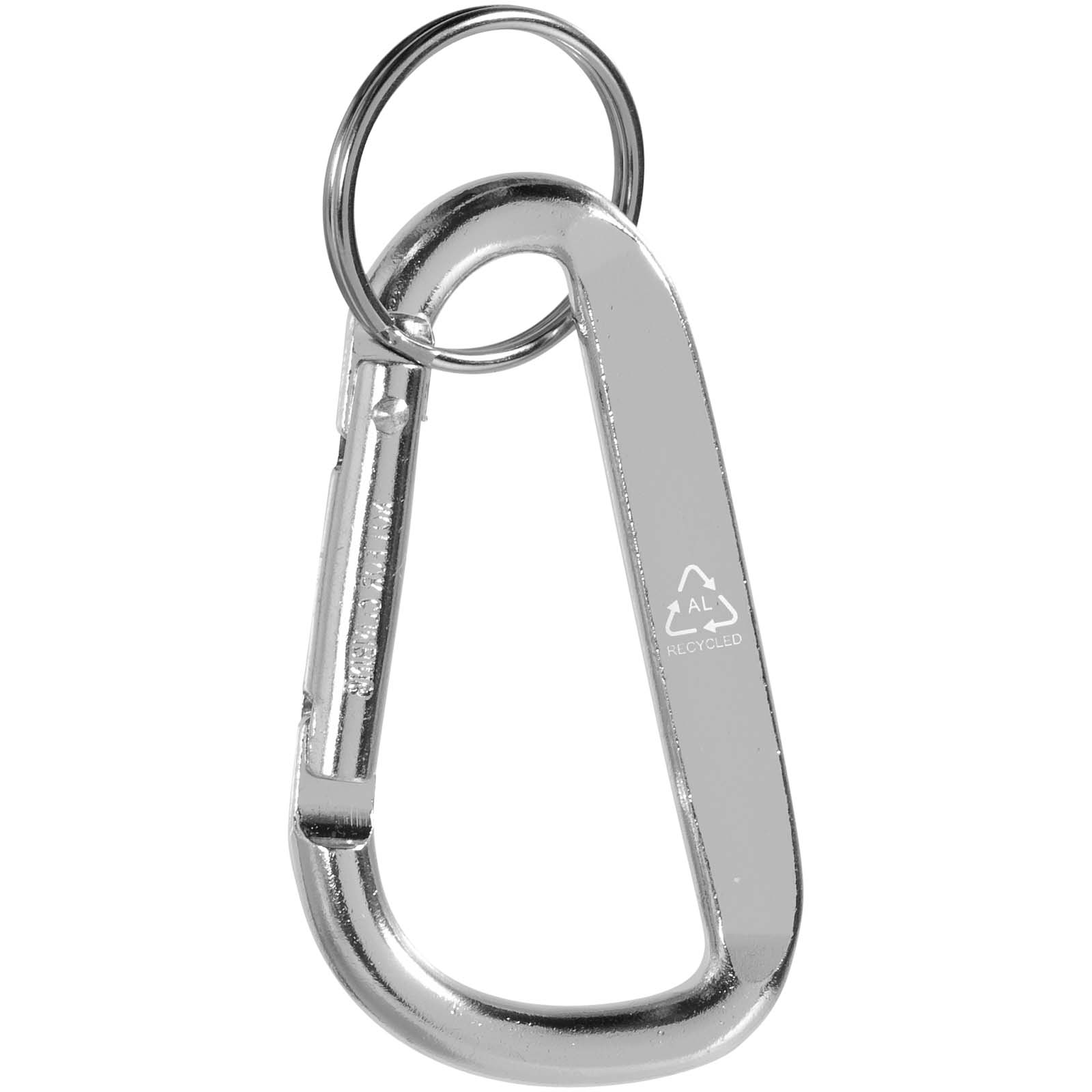 Llavero con mosquetón de aluminio reciclado RCS Timor