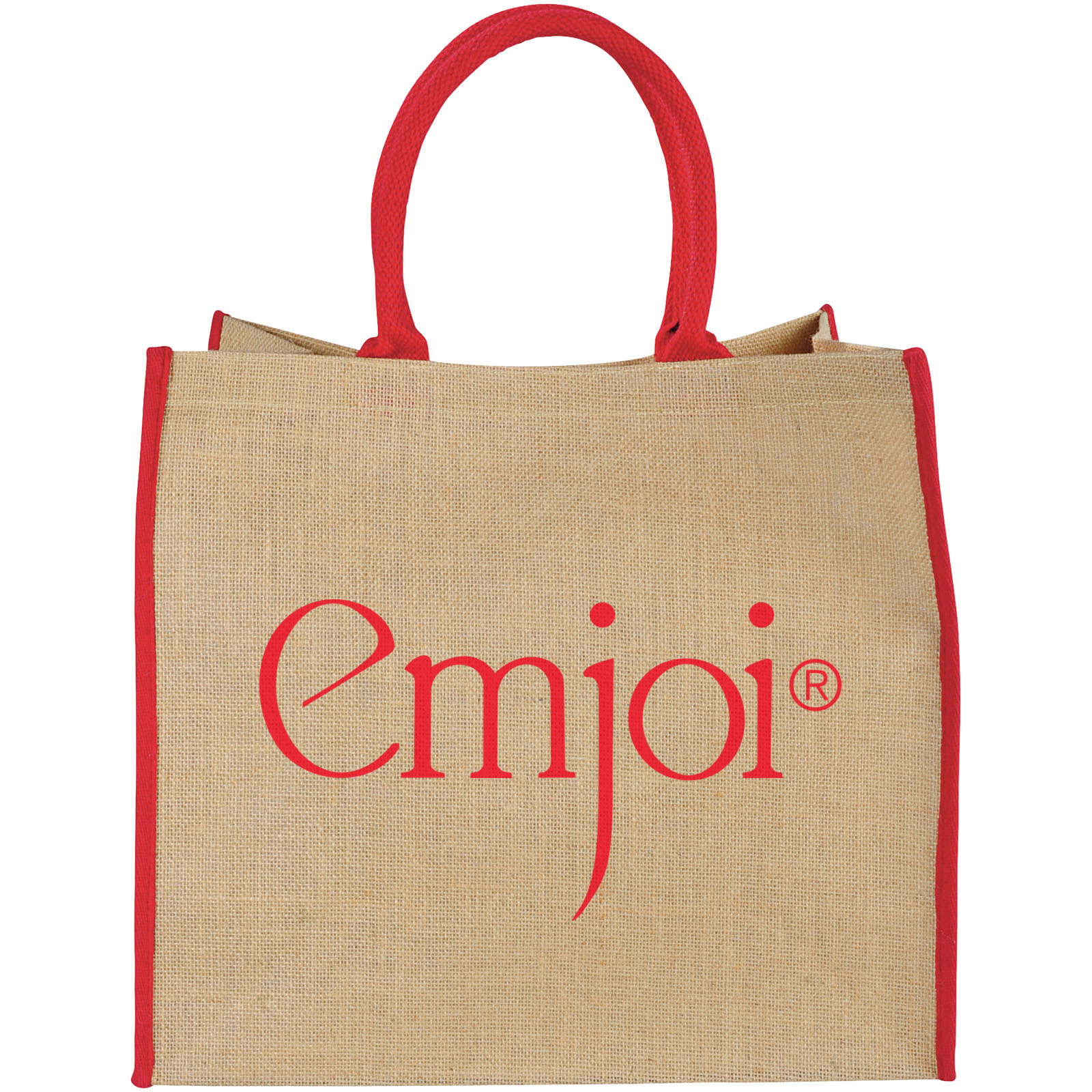 Bolsa Tote de yute con bordes contrastados Harry