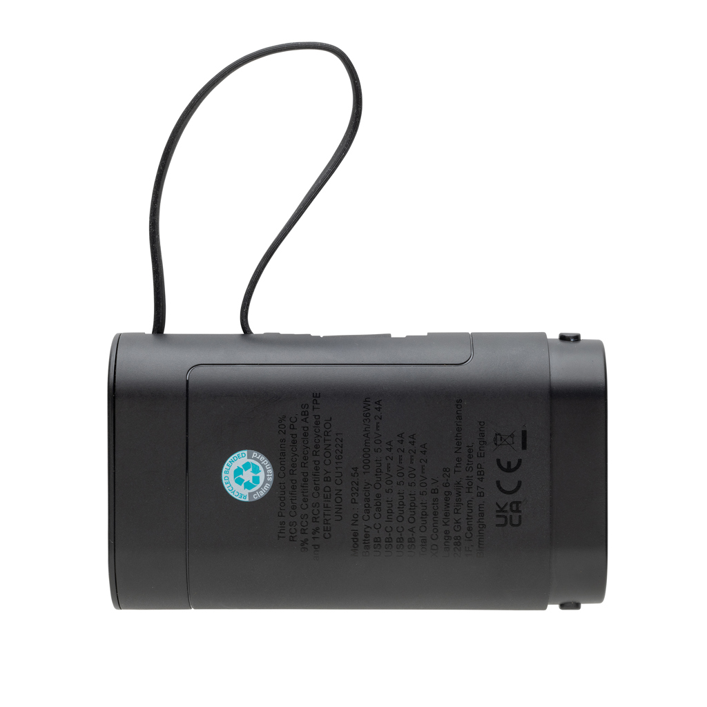 Powerbank con batería extraíble CycleCell de 10.000 mah
