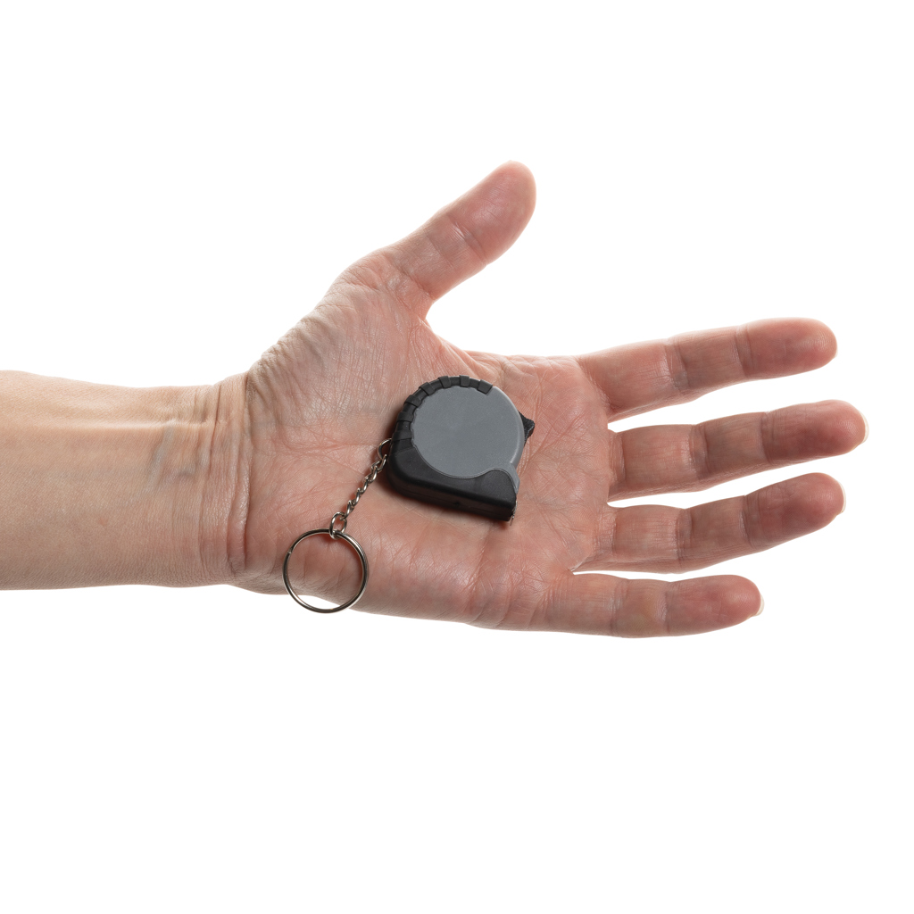 Llavero con cinta de 1m de ABS reciclado MeasureMate RCS