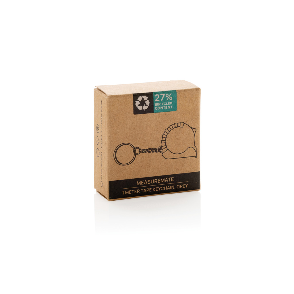 Llavero con cinta de 1m de ABS reciclado MeasureMate RCS