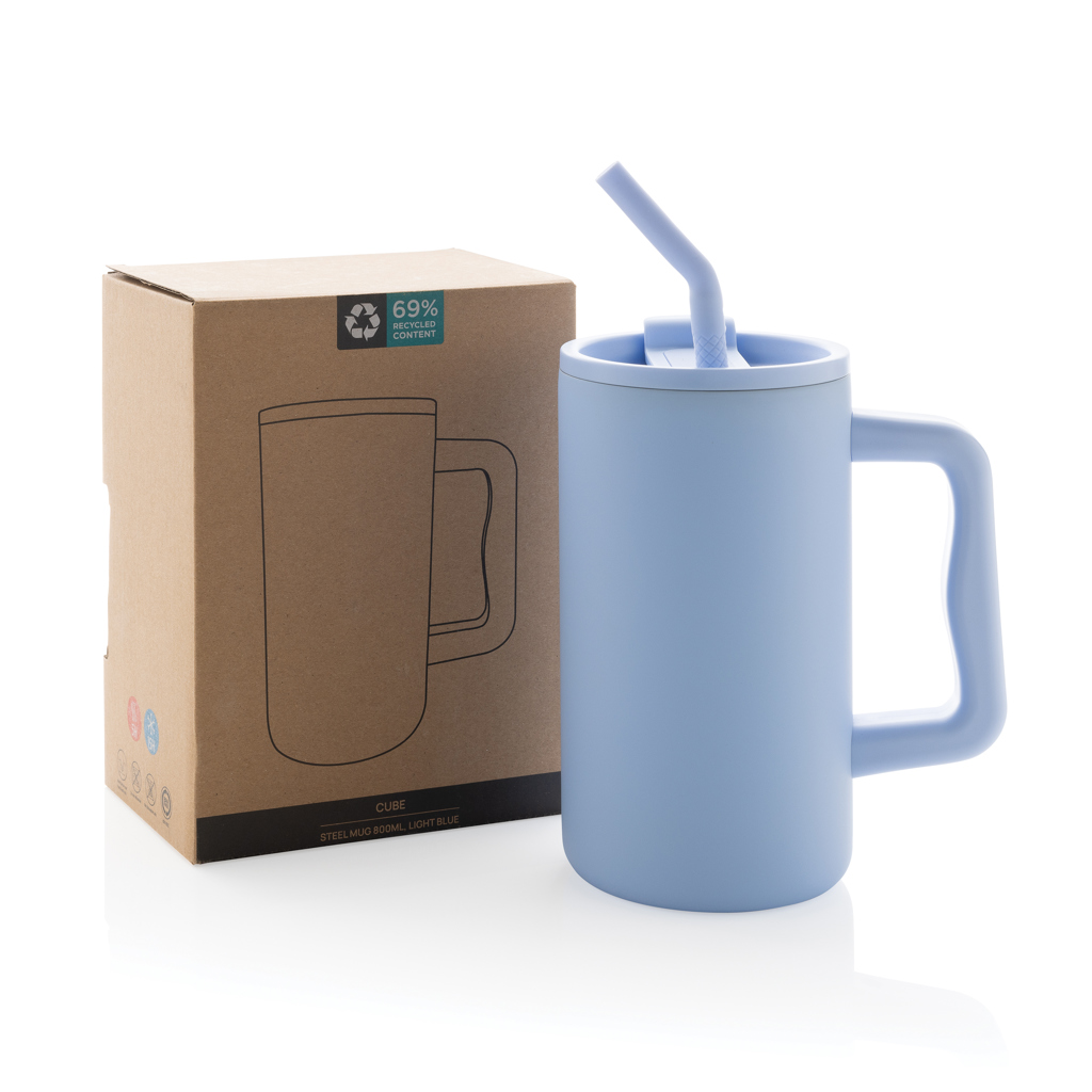 Taza Cube de acero reciclado RCS de 800ml.