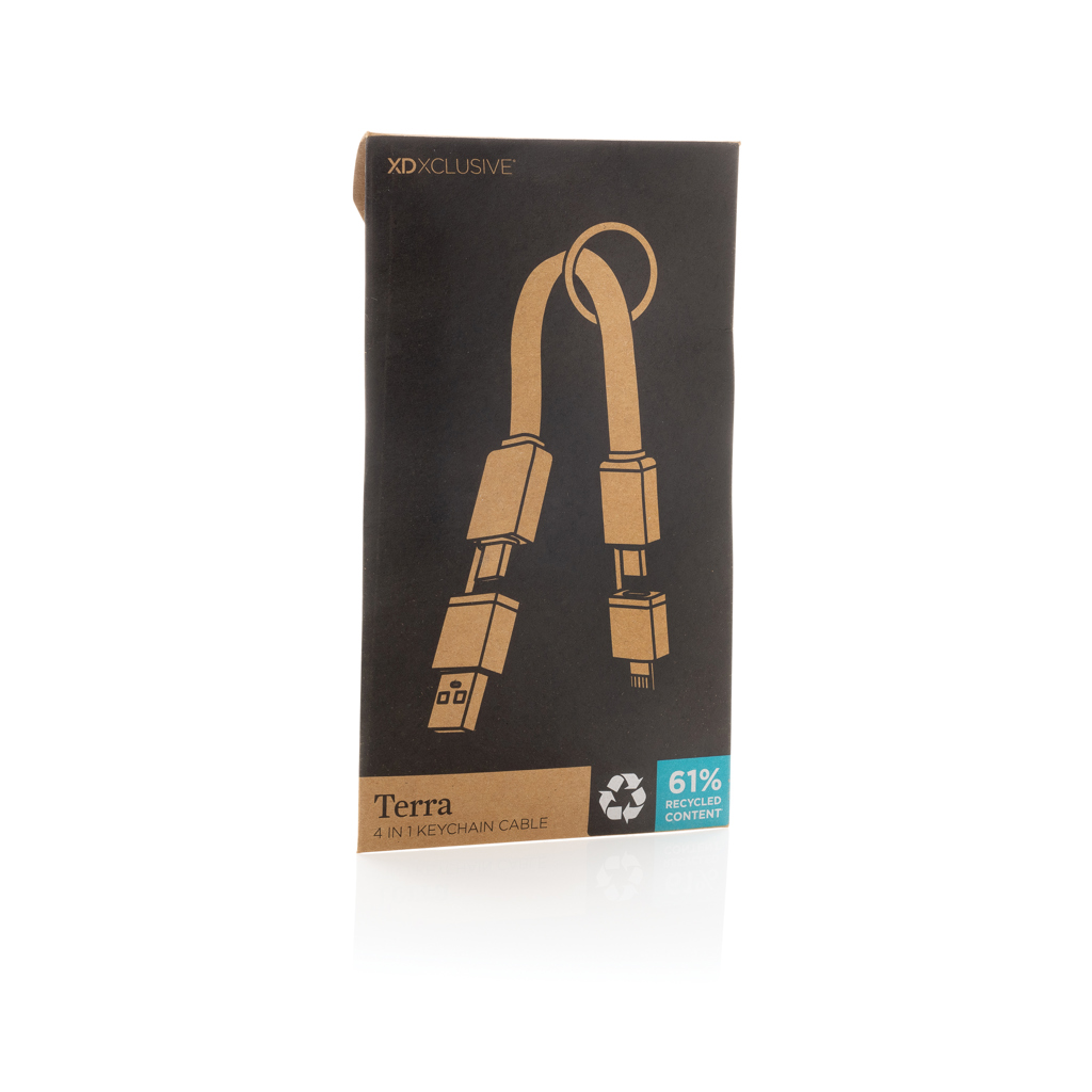Cable carga rápida 4 en 1 de aluminio reciclado Terra 60W