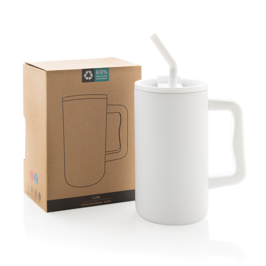 Taza Cube de acero reciclado RCS de 800ml.