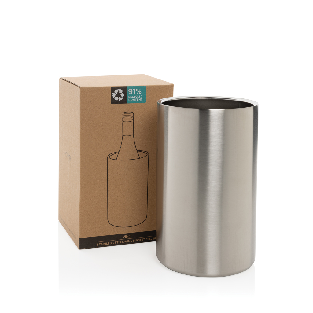 Cubo Vino de acero inoxidable reciclado certificado