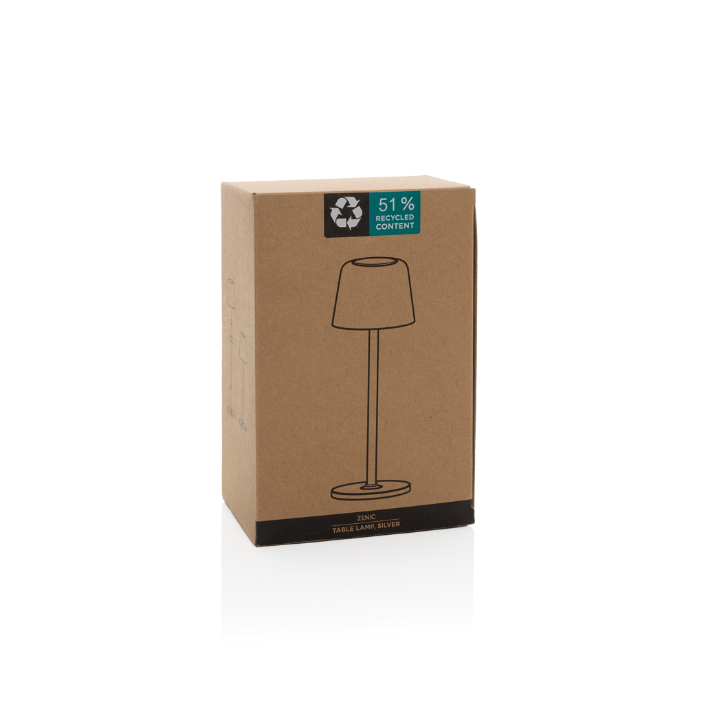 Lámpara de mesa Zenic RCS plástico reciclado recargable USB