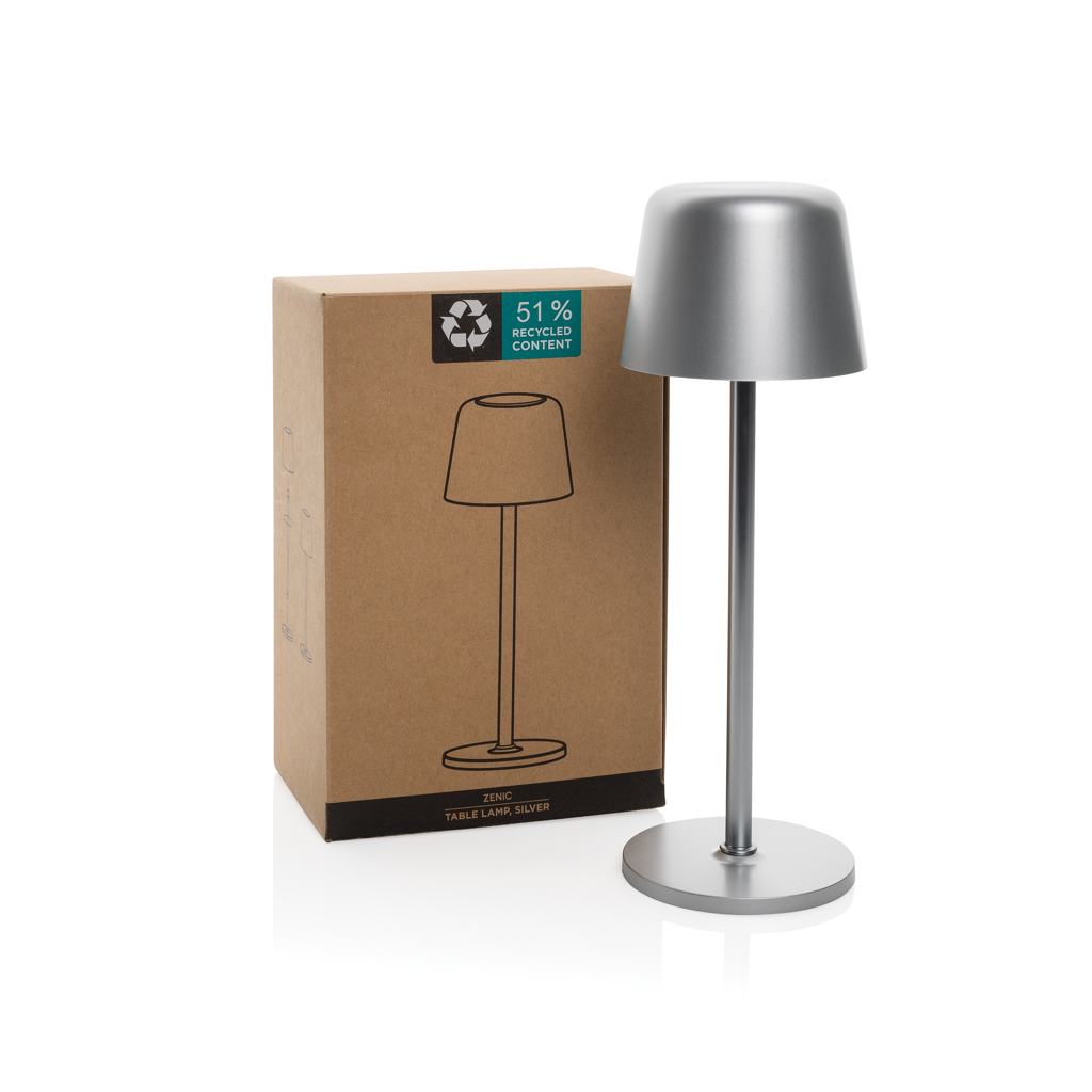 Lámpara de mesa Zenic RCS plástico reciclado recargable USB