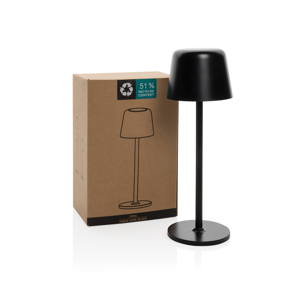 Lámpara de mesa Zenic RCS plástico reciclado recargable USB