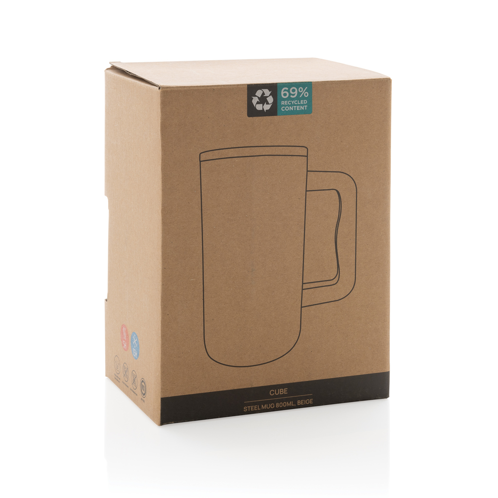 Taza Cube de acero reciclado RCS de 800ml.