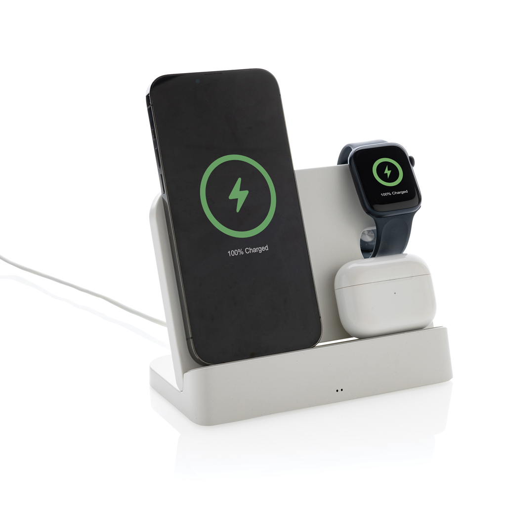 Cargador dual Joltz RCS reciclado 15W con ranura iWatch