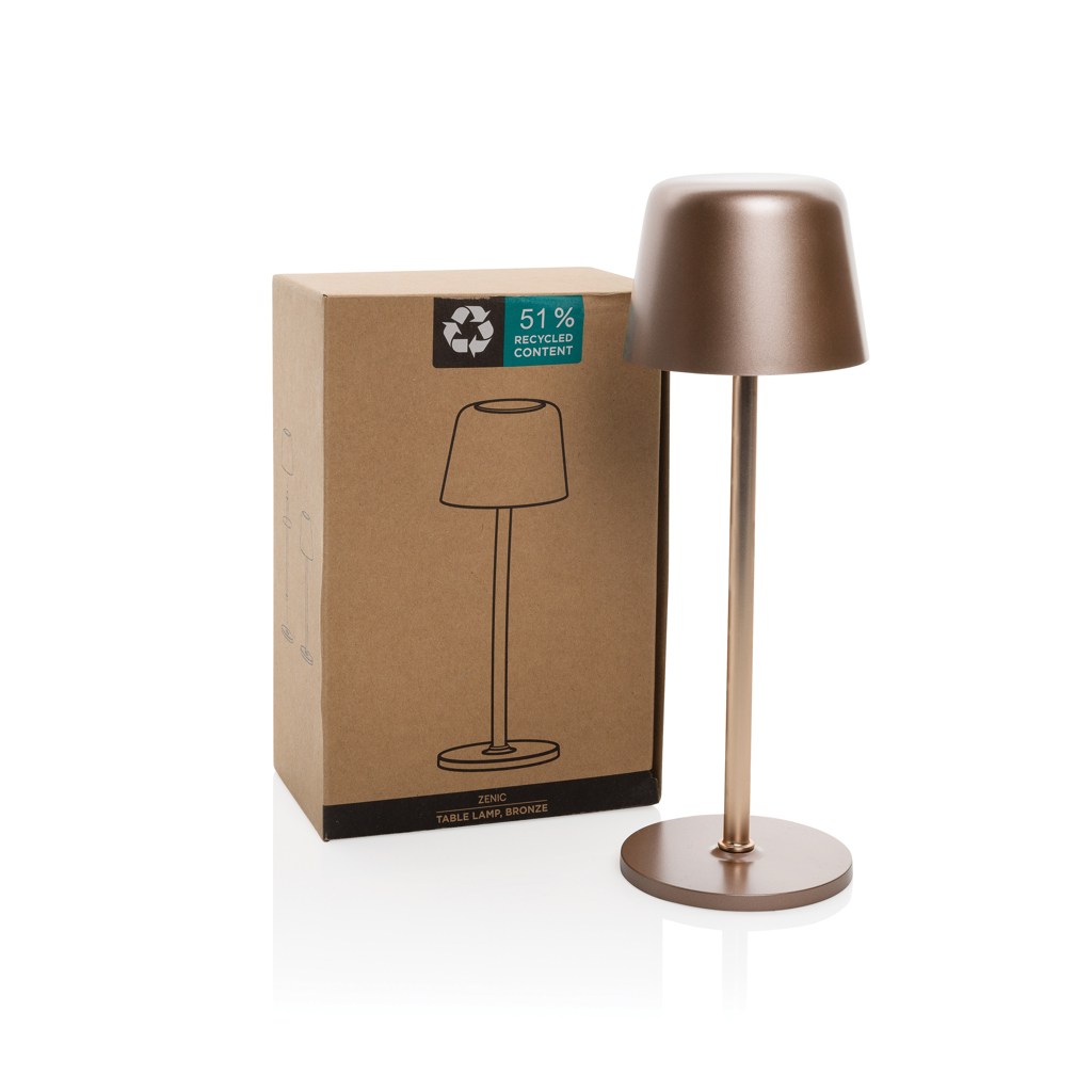 Lámpara de mesa Zenic RCS plástico reciclado recargable USB