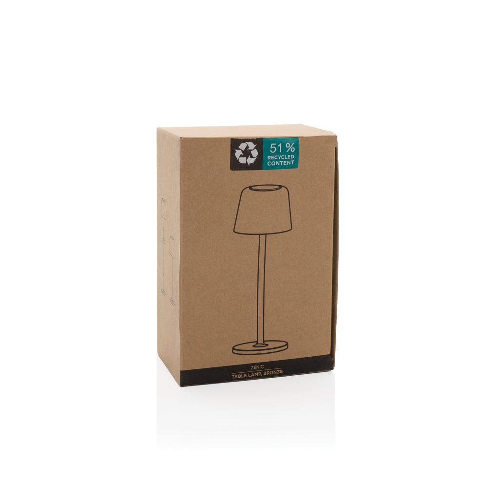 Lámpara de mesa Zenic RCS plástico reciclado recargable USB