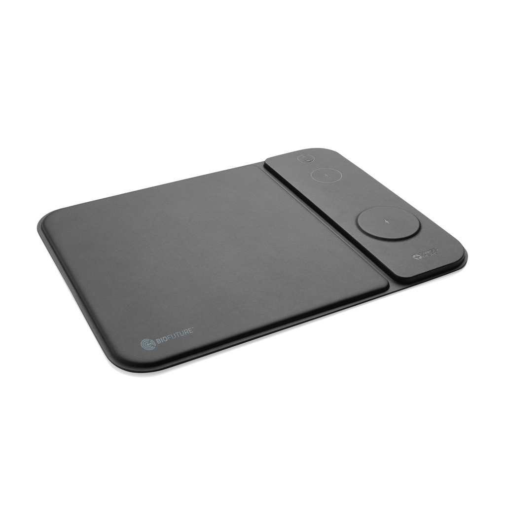 Alfombrilla de ratón Swiss Peak RCS PU reciclado 15W 3 en 1