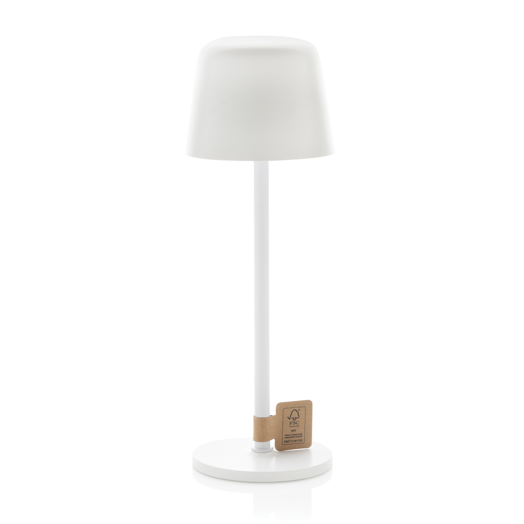 Lámpara de mesa Zenic RCS plástico reciclado recargable USB