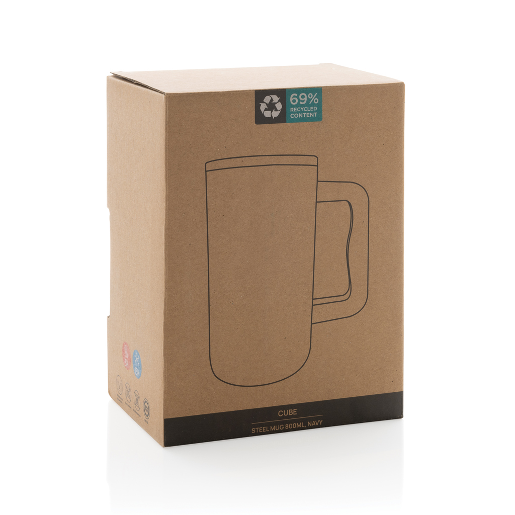 Taza Cube de acero reciclado RCS de 800ml.