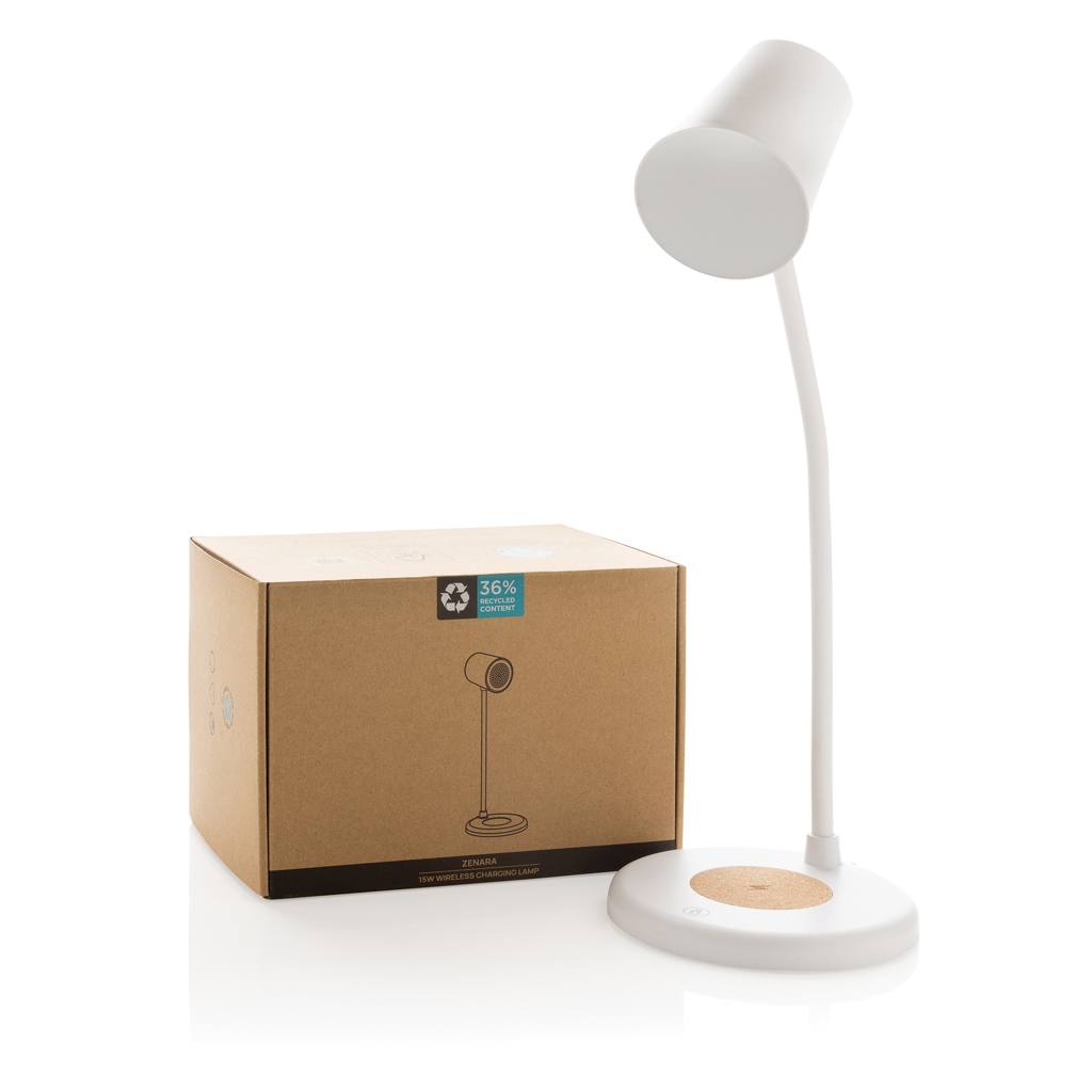 Lámpara escritorio inalámbrica Zenara15W reciclado RCS