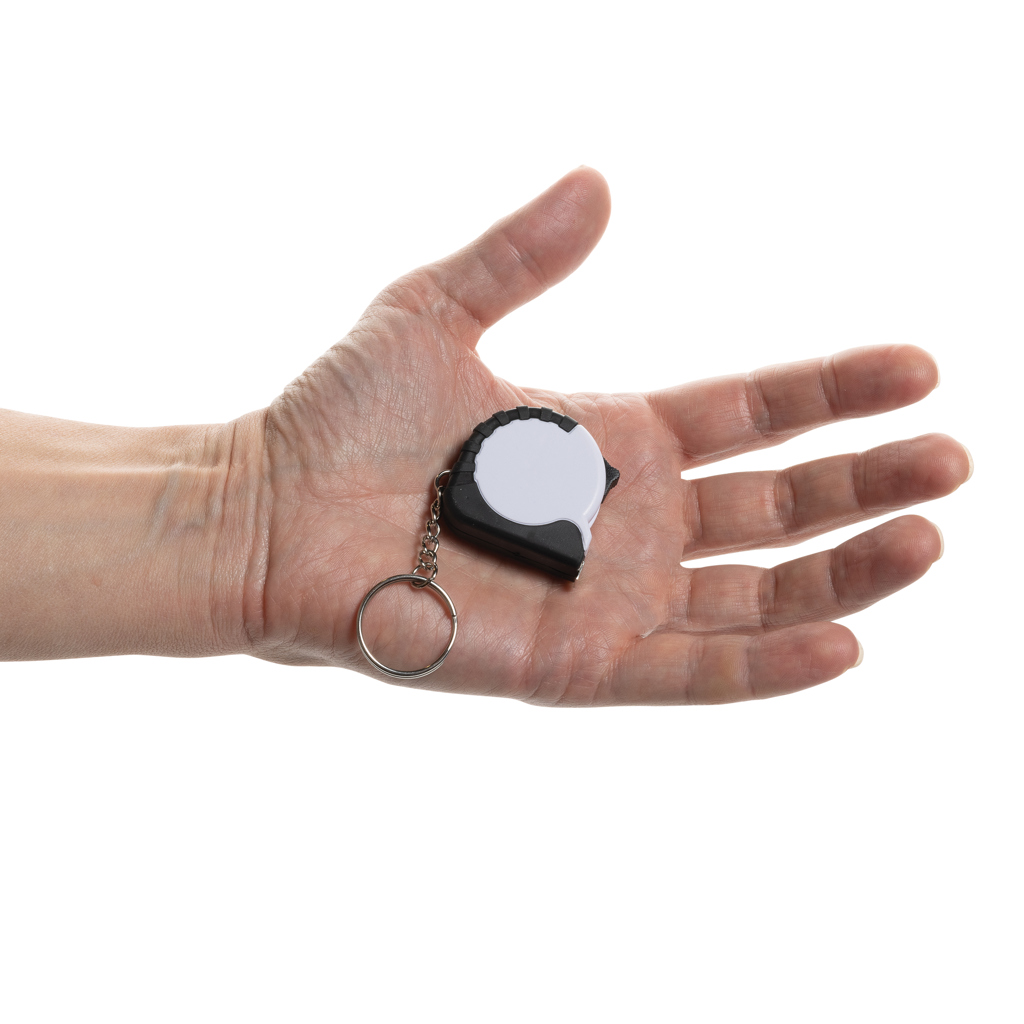 Llavero con cinta de 1m de ABS reciclado MeasureMate RCS