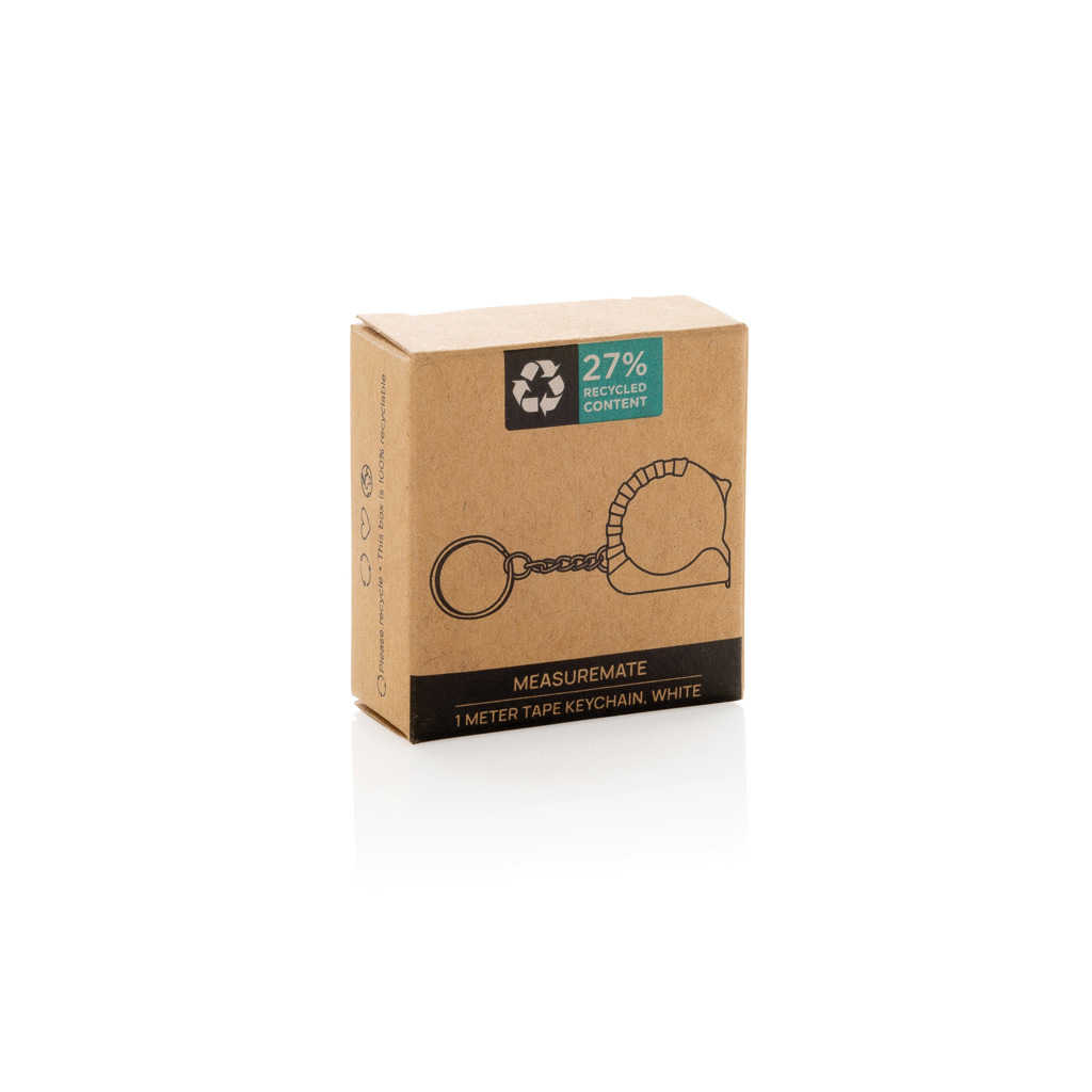 Llavero con cinta de 1m de ABS reciclado MeasureMate RCS