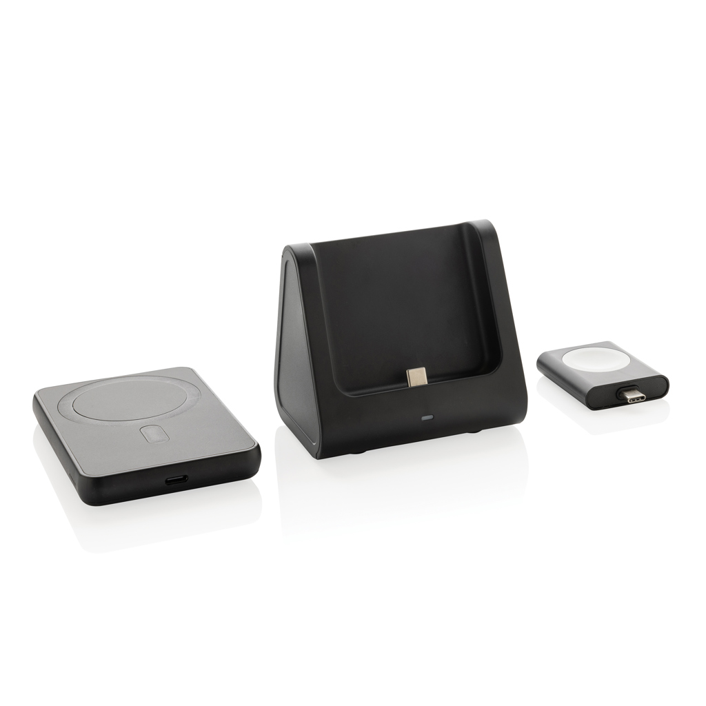 Cargador Powerbase 3 en 1 de plástico reciclado  RCS