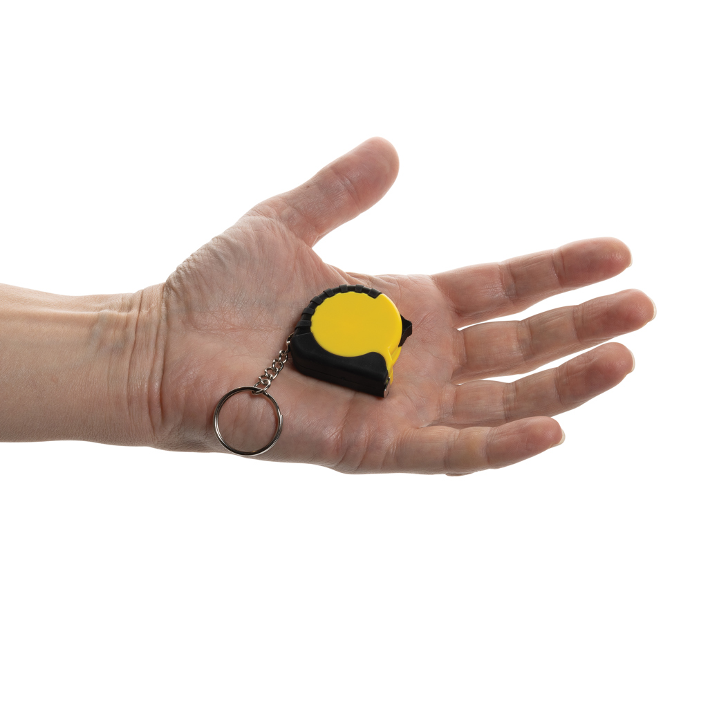 Llavero con cinta de 1m de ABS reciclado MeasureMate RCS