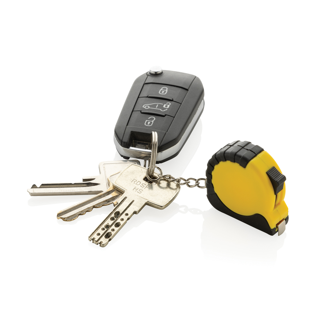 Llavero con cinta de 1m de ABS reciclado MeasureMate RCS