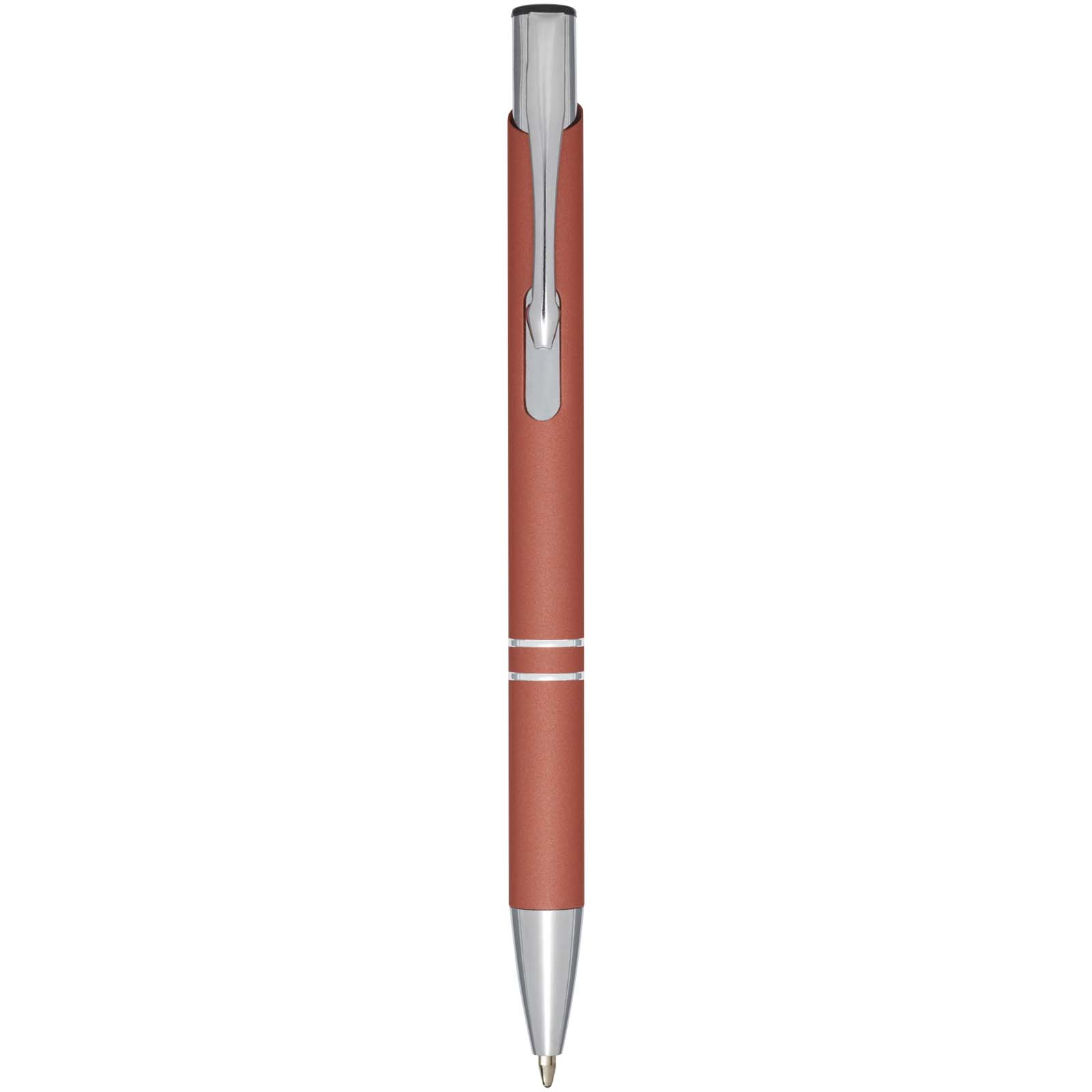 Bolígrafo con empuñadura de tacto suave Moneta (tinta negra)