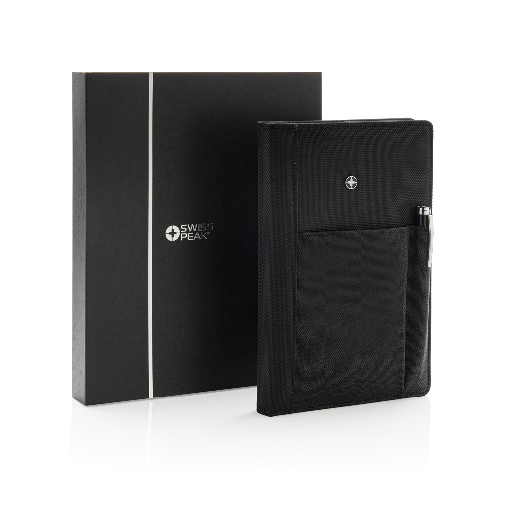 Set de libreta Swiss Peak intercambiable con bolígrafo