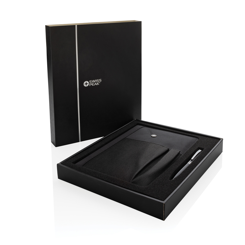 Set de libreta Swiss Peak intercambiable con bolígrafo