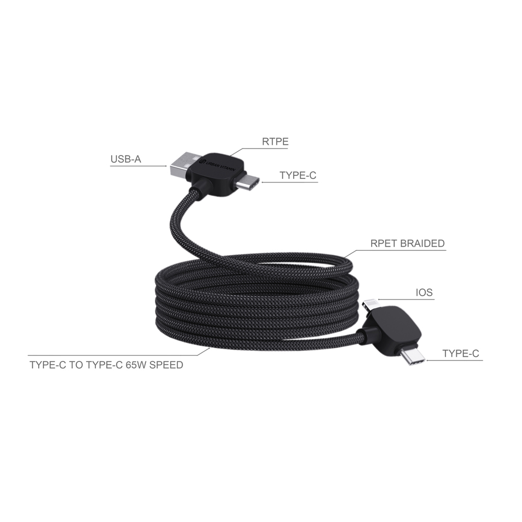 Cable magnético TPE/PET reciclado Urban Vitamin Stockton 65W