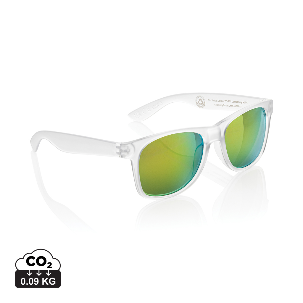 Gafas de sol con lentes de espejo de PC reciclado Gleam RCS